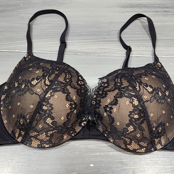 Maidenform Love the Lift All Over Lace Push Up Bra DM9900 34C Black Lace - Picture 2 of 8